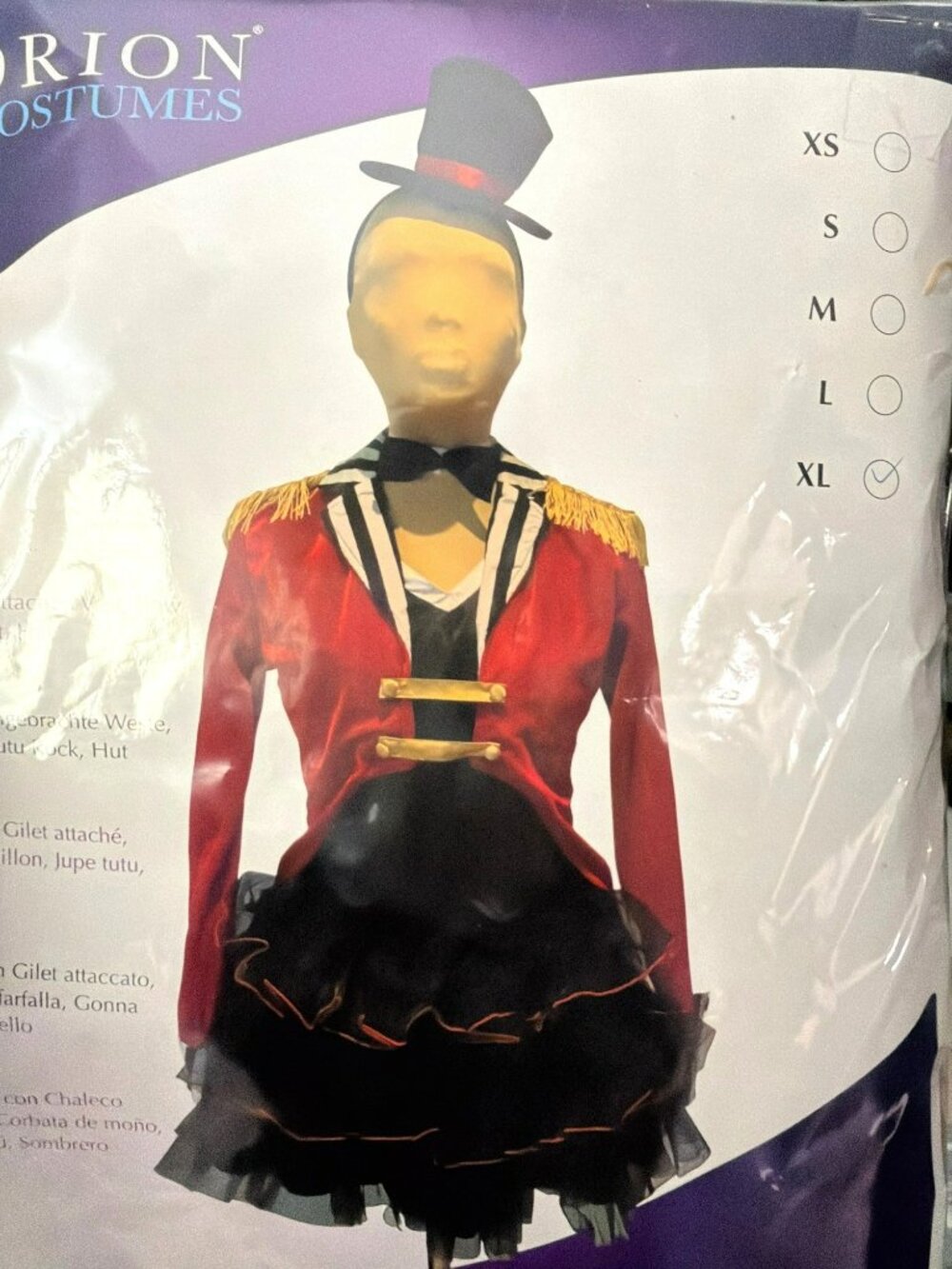 Ring Mistress Costume XL Halloween